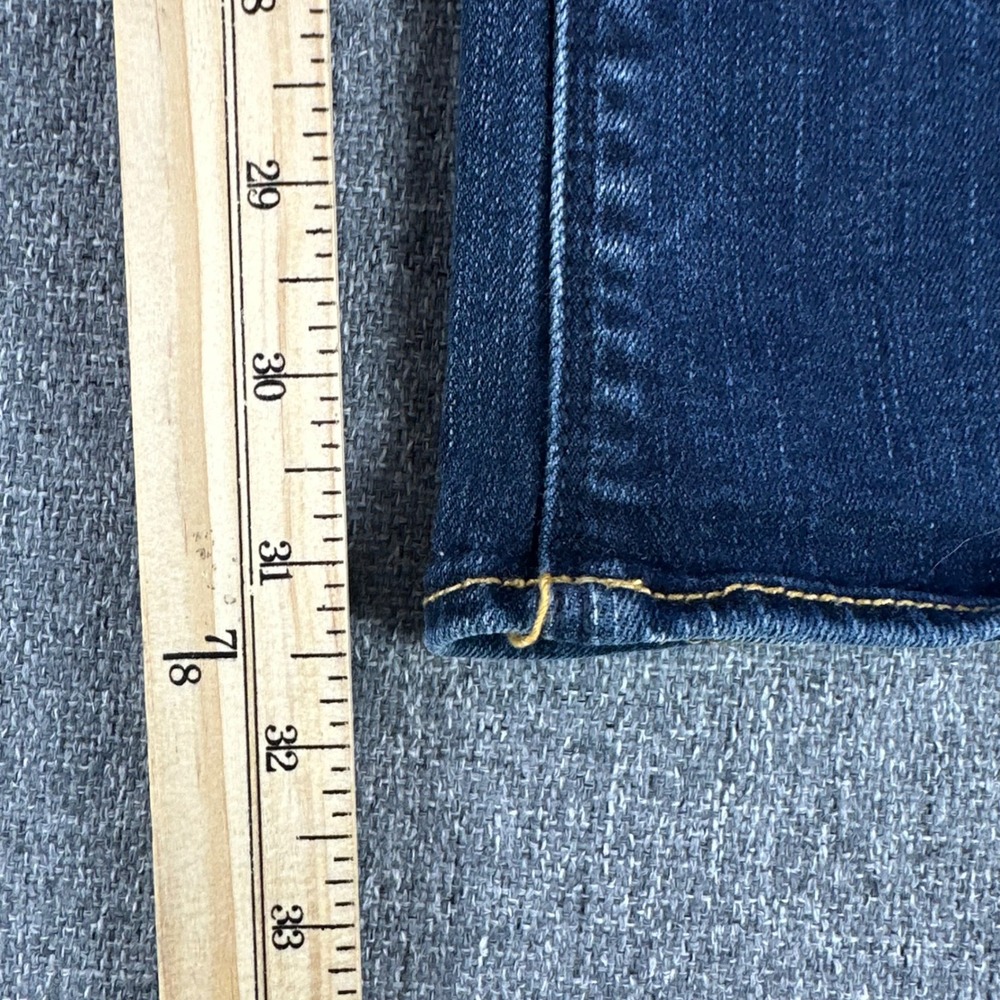 American Eagle Jeans Womens 10 Long Artist Dark Wash Super Stretch Flare - Picture 10 of 11